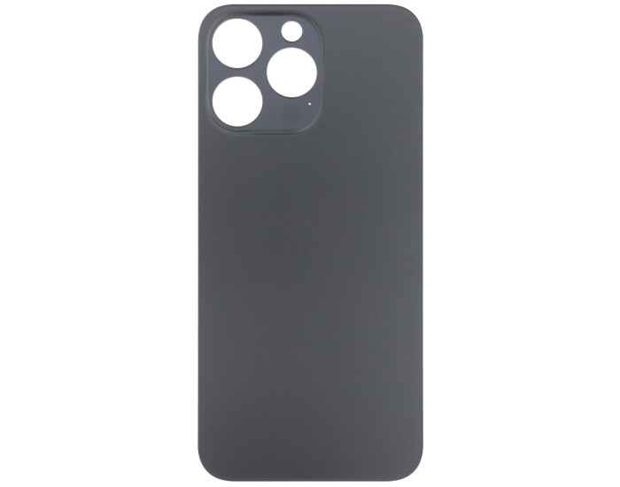 Задняя панель корпуса iPhone 15 Pro Max черная, Black Titanium, со стеклом камеры