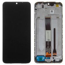 Дисплей с сенсорным экраном (модуль) Xiaomi Redmi 9AT /Redmi 9A /Redmi 9C, черный с рамкой, оригинал