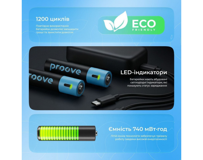 Батарейки Proove Compact Energy AAA (2шт)