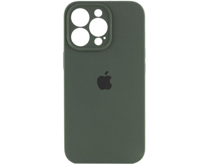 Чехол-силикон оригинал Full Camera Soft Matte iPhone 15 Pro (Зеленый / Cyprus Green)