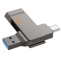 Флешка USB-A/C Hoco UD15 Clever USB3.2 Type-C 32Gb, Grey