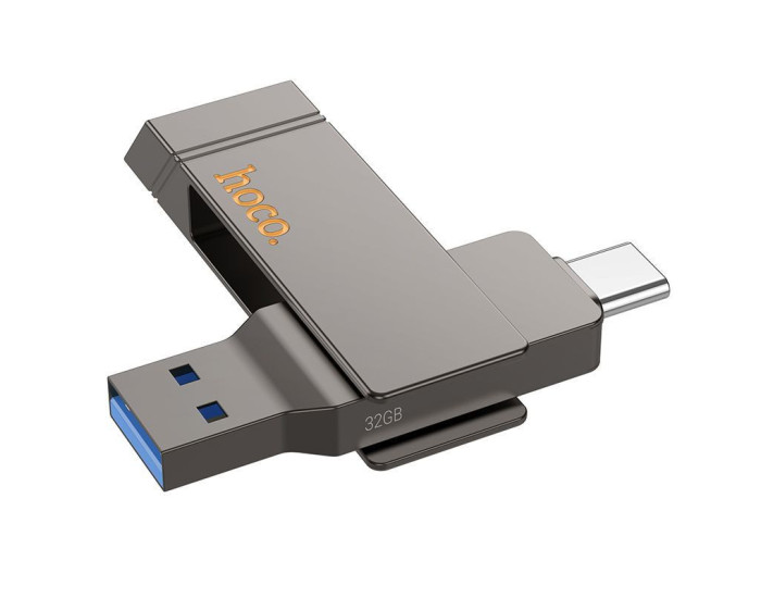 Флешка USB-A/C Hoco UD15 Clever USB3.2 Type-C 32Gb, Grey