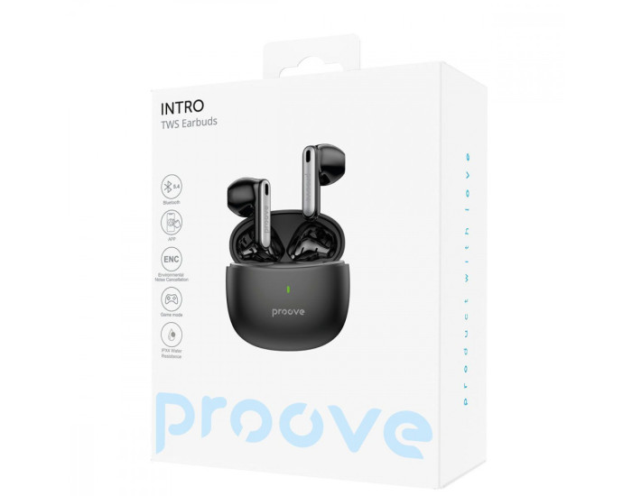 Бездротові Hаушники Bluetooth Proove Intro TWS, чорні
