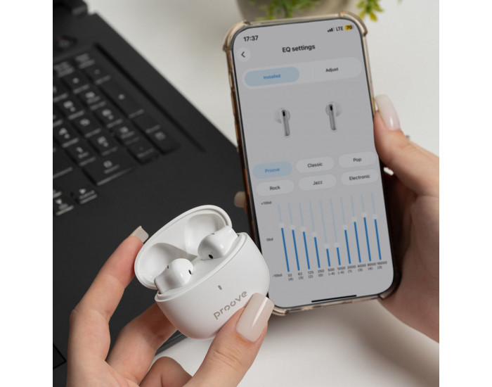 Бездротові Hаушники Bluetooth Proove Intro TWS, Білі