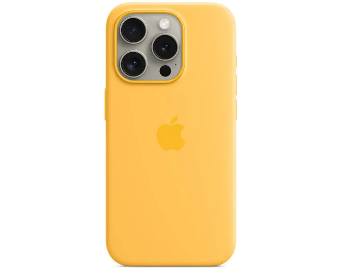 Чехол-силикон оригинал Full Soft Matte iPhone 15 Pro, New yellow