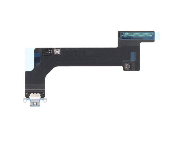 Шлейф iPad 2022, 10th, LTE, коннектора зарядки с компонентами, Blue, оригинал