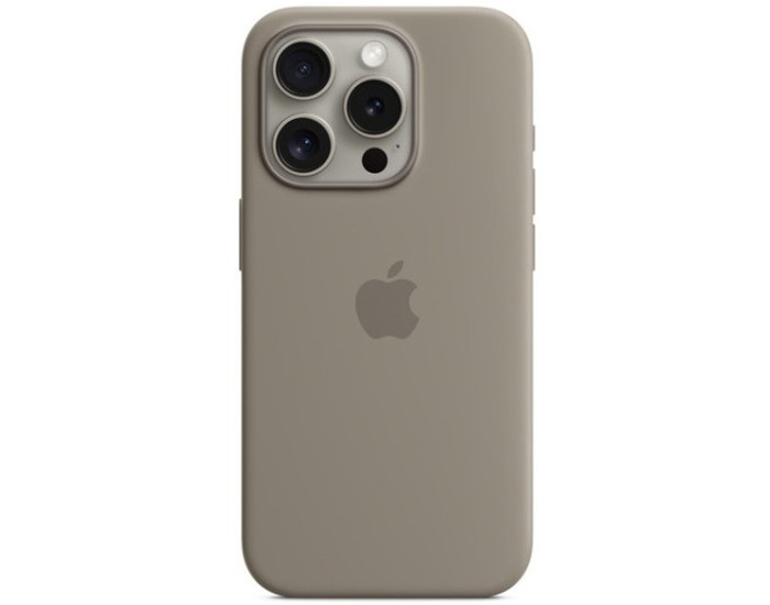 Чехол-силикон оригинал Full Soft Matte with MagSafe iPhone 15 Pro, Clay