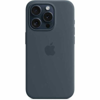 Чехол-силикон оригинал Full Soft Matte with MagSafe iPhone 15 Pro, Storm blue