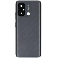 Задняя крышка корпуса для Xiaomi Redmi 12C, серая со стеклом камеры, оригинал