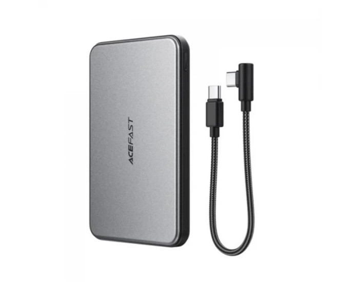 Портативная батарея (Power Bank) Acefast M30 PD20W Magnetic with cable 5000mAh, черная