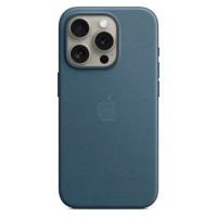Чохол-силікон оригінал FineWoven Case with MagSafe iPhone 15 Pro, Pacific blue