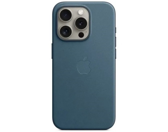 Чехол-силикон оригинал FineWoven Case with MagSafe iPhone 15 Pro, Pacific blue