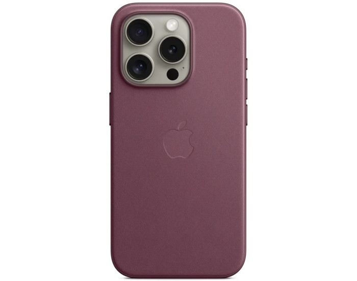 Чехол-силикон оригинал FineWoven Case with MagSafe iPhone 15 Pro, Mulberry