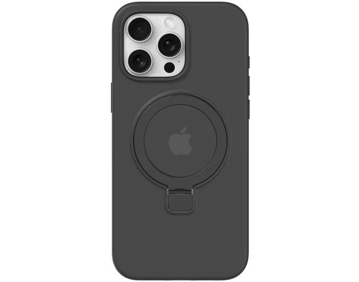 Чехол-силикон оригинал Full Protective with Ring iPhone 15 Pro Max (Серый / Grey)