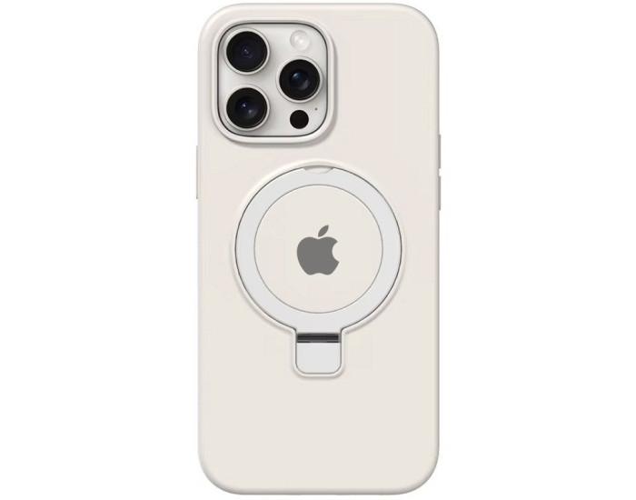 Чехол-силикон оригинал Full Protective with Ring iPhone 15 Pro Max (Белый / White)