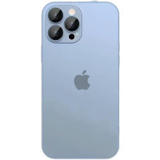 Чехол-силикон оригинал Soft Case Glass iPhone 15 Pro Max, Lite blue