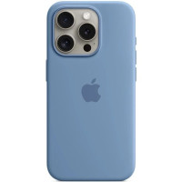 Чехол-силикон оригинал Full Soft Matte with MagSafe iPhone 15 Pro Max, Winter blue