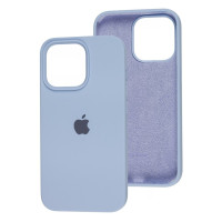 Чехол-силикон оригинал Full Soft Matte with MagSafe iPhone 15 Pro Max (Голубой / Lilac Blue)