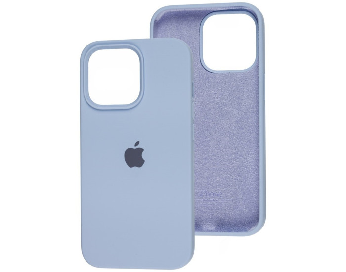 Чехол-силикон оригинал Full Soft Matte with MagSafe iPhone 15 Pro Max (Голубой / Lilac Blue)