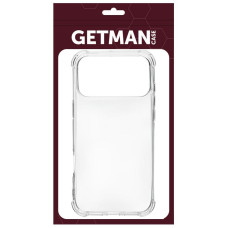 Чехол-силикон Getman Ease logo усиленные углы iPhone 17 Pro Max, прозрачный