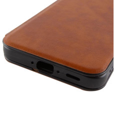 Чохол-книга шкіряний Belora Xiaomi Redmi Note 13 4G, Коричневий