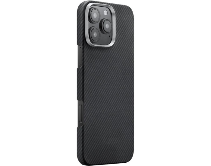 Чехол-силикон Carbon Protection Slim (MagSafe) iPhone 16 Pro Max, черный