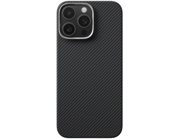 Чехол-силикон Carbon Protection Slim (MagSafe) iPhone 16 Pro Max, черный