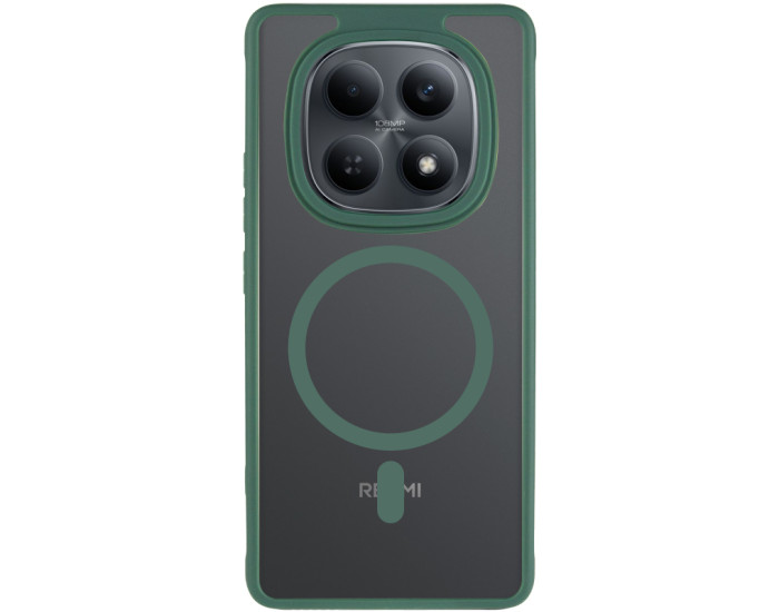 Чехол-силикон TPU Bloom with MagSafe Xiaomi Redmi Note 15 Pro 4G, зеленый