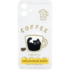Чехол-силикон TPU Clear Joy Samsung A36 5G, Coffee