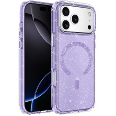 Чехол-силикон Eclipse Sparkle with MagSafe iPhone 17 Pro Max, фиолетовый