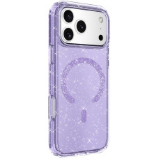 Чехол-силикон Eclipse Sparkle with MagSafe iPhone 17 Pro Max, фиолетовый