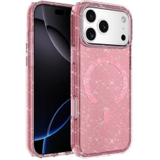Чехол-силикон Eclipse Sparkle with MagSafe iPhone 17 Pro Max, розовый