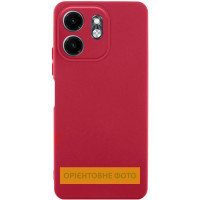 Чохол-силікон GETMAN Liquid Silk Full Camera Motorola Edge 50 Fusion, темно-червоний