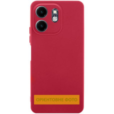 Чохол-силікон GETMAN Liquid Silk Full Camera Motorola Edge 50 Fusion, темно-червоний