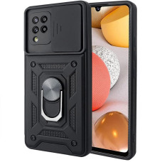 Чехол-Ударопрочный Camshield Serge Ring Samsung Galaxy A22 4G /M22 /M32, Черный 