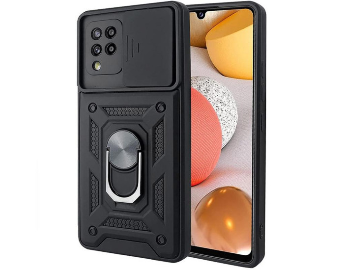 Чохол-Ударостійкий Camshield Serge Ring Samsung Galaxy A22 4G /M22 /M32, чорний