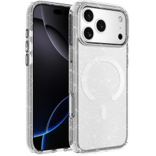 Чехол-силикон Eclipse Sparkle with MagSafe iPhone 17 Pro Max, прозрачный