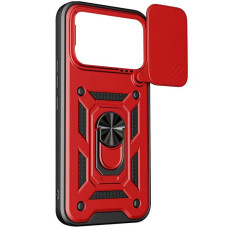 Чехол-Ударопрочный Camshield Serge Ring Xiaomi Poco F8 Pro, красный