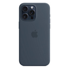 Чехол-силикон оригинал Full Soft Matte with MagSafe iPhone 15 Pro Max, Storm blue