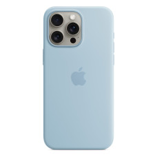 Чехол-силикон оригинал Full Soft Matte with MagSafe iPhone 15 Pro Max, Light blue