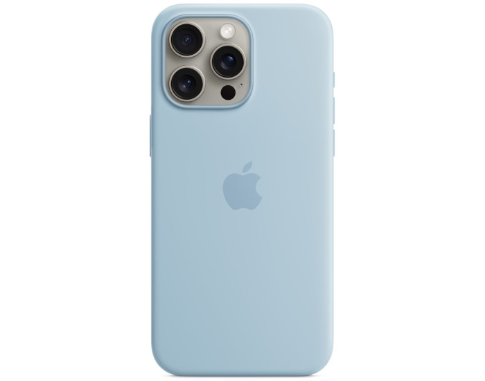 Чохол-силікон оригінал Full Soft Matte with MagSafe iPhone 15 Pro Max, Light blue
