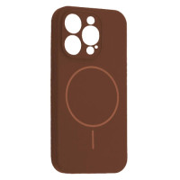 Чехол-силикон Full Camera Fine Ring MagSafe iPhone 15 Pro Max (Коричневый / New Brown)