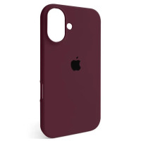 Чехол-силикон оригинал Full Soft Matte iPhone 16 (Бордовый / Plum)