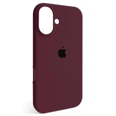 Чехол-силикон оригинал Full Soft Matte iPhone 16 (Бордовый / Plum)