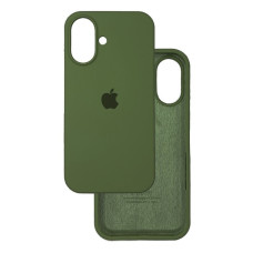 Чехол-силикон оригинал Full Soft Matte iPhone 16 Plus (Зеленый / Dark Olive)