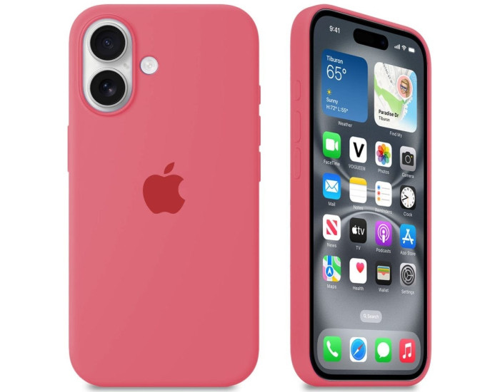 Чехол-силикон оригинал Full Soft Matte iPhone 16 (Розовый / Pink Citrus)