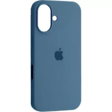 Чехол-силикон оригинал Full Soft Matte iPhone 16 (Синий / Blue Jay)