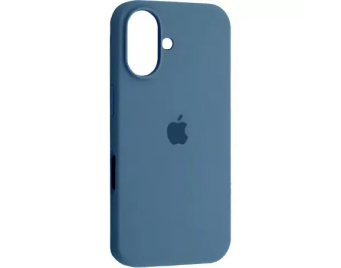 Чехол-силикон оригинал Full Soft Matte iPhone 16 (Синий / Blue Jay)