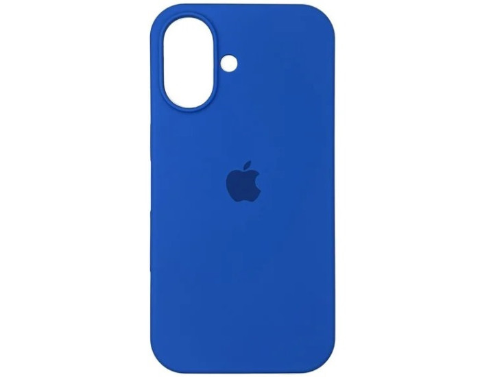 Чехол-силикон оригинал Full Soft Matte iPhone 16 (Синий / Capri Blue)
