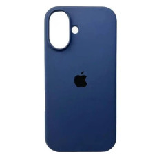 Чехол-силикон оригинал Full Soft Matte iPhone 16 Plus (Синий / Deep Navy)